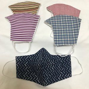 5 for $20 Face Masks lot 100% cotton  and elastic